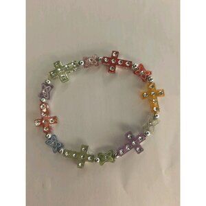Colorful cross bracelet women